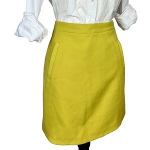 J.Crew Yellow Wool Skirt size 4
